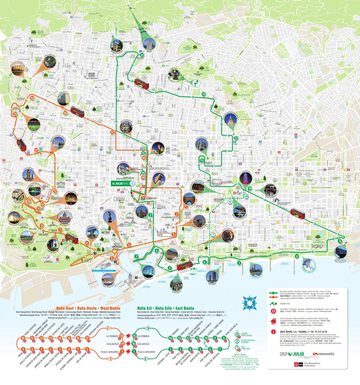 sightseeing barcelona map