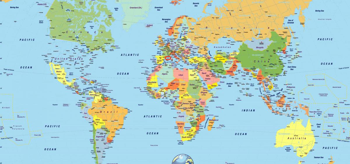 barcelona spain on world map