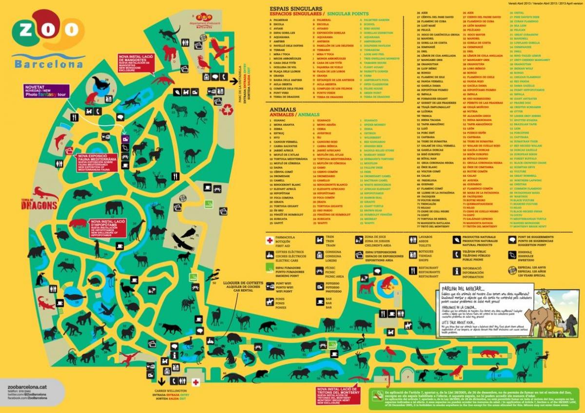map of barcelona zoo