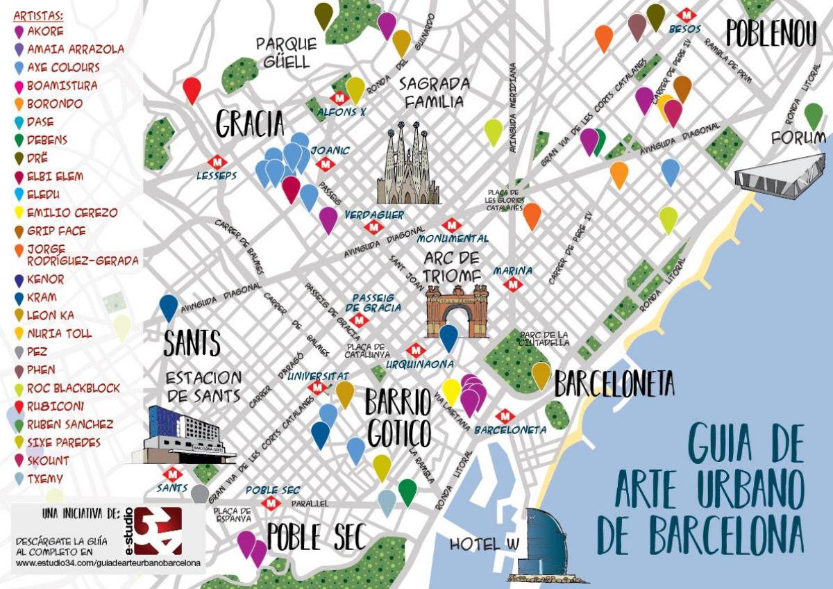 barcelona street art map