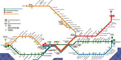 Barcelona train map from airport
