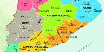 Map of barcelona region