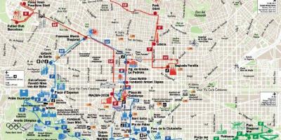 Walking barcelona map