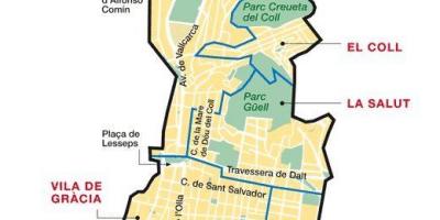 Map of gracia barcelona