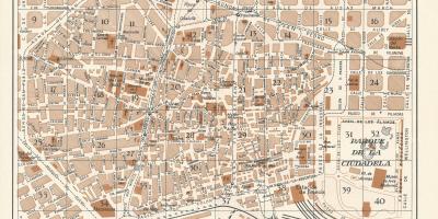 Map of vintage barcelona