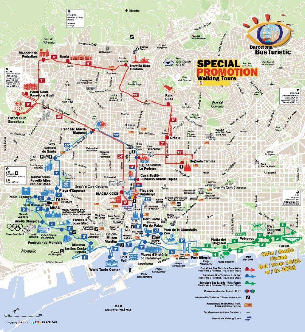Barcelona Walking Map