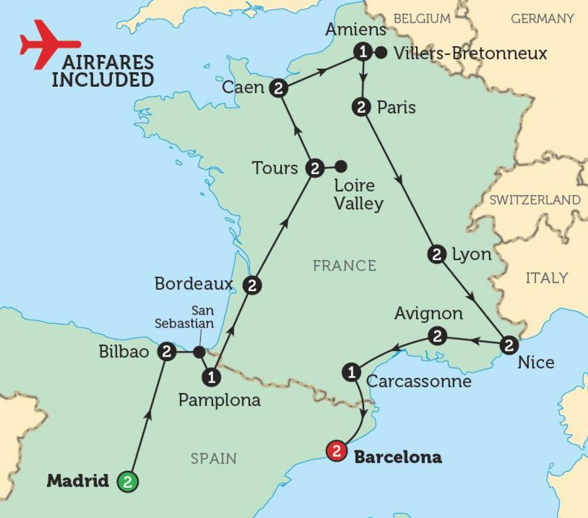 Barcelona france map - Map of barcelona france (Catalonia Spain)