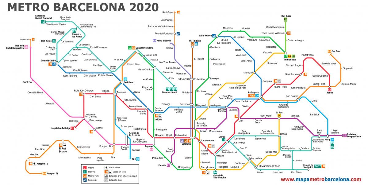 barcelona airport metro map