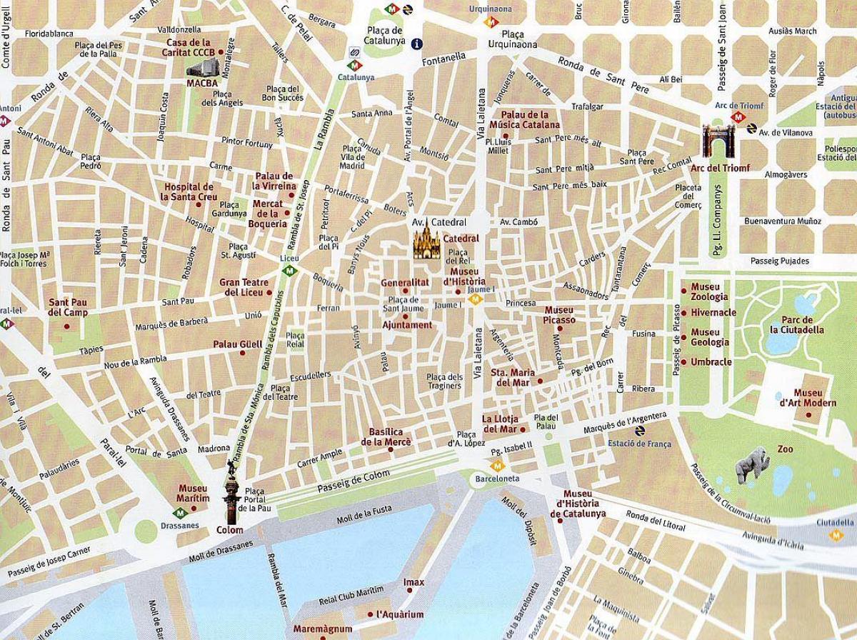 map of barcelona old town