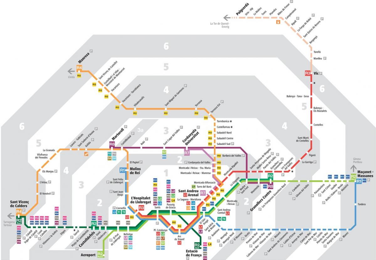 barcelona transport map