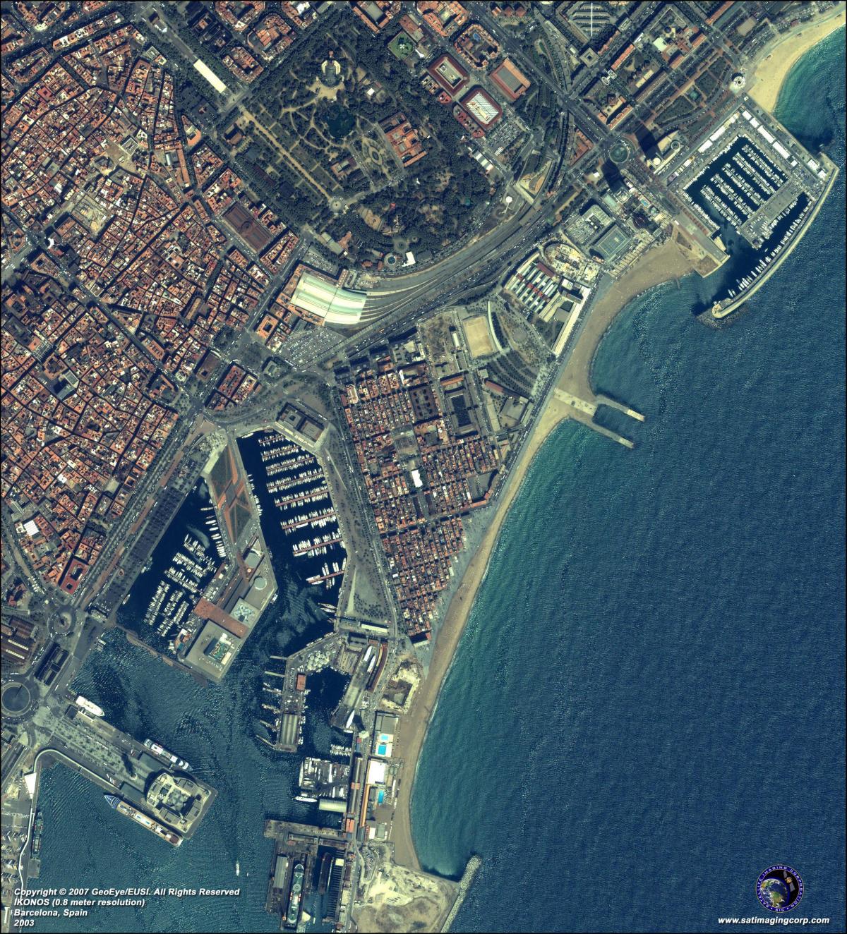 map of barcelona satellite