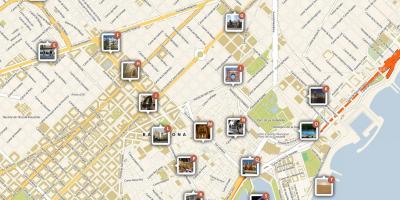 Barcelona spain attractions map