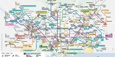 Barcelona metro line map