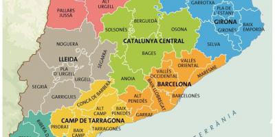 Map of catalunya barcelona