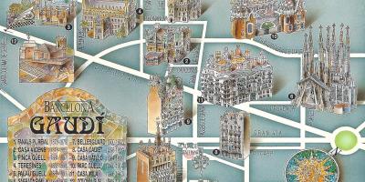Gaudi map of barcelona