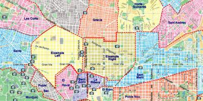 Mapa Comercial Passeig de Gràcia en Barcelona, Cataluña, España