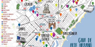 Barcelona street art map